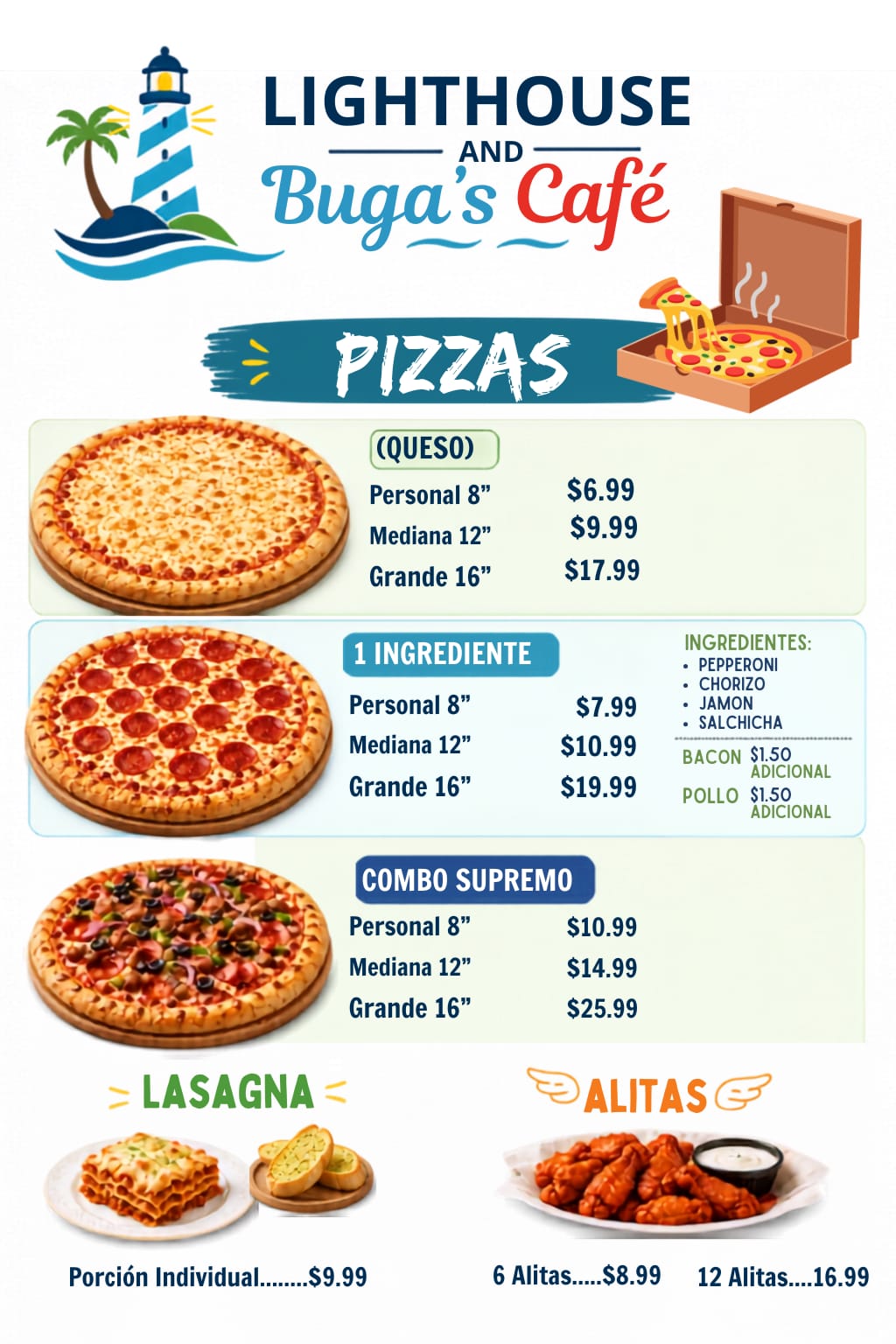 Pizza at Buga's Café